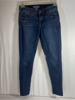Democracy Ab Solution Skinny Jeans Womens Size 4 Dark Wash Indigo Blue Stretch